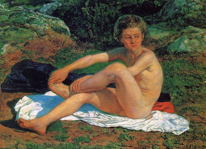 Alexander Ivanov Nude Boy china oil painting image